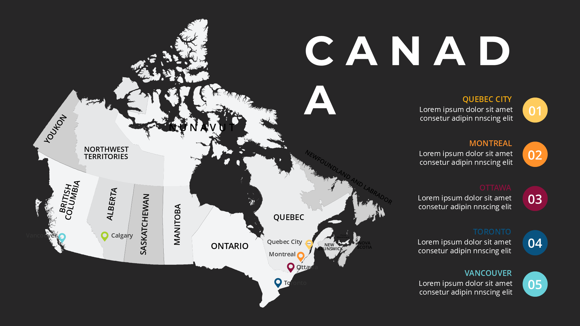 North America Dark slide 4